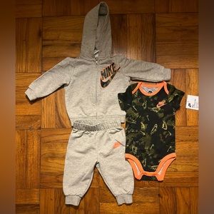 EUC Nike Futura Infant Hoodie Bodysuit Jogger